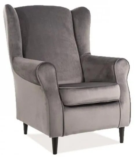 Baron Velvet fotel szürke