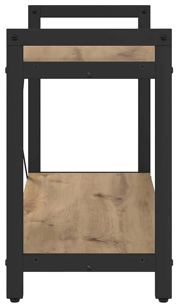 Könyvszekrény kézműves tölgy 80 x 30 x 48.5 cm Faanyag
