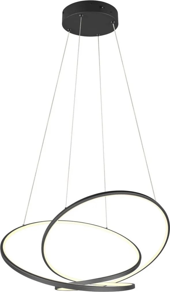 TRIO 349119132 DARVIN Modern Led Függesztett Lámpa Fekete LED IP20