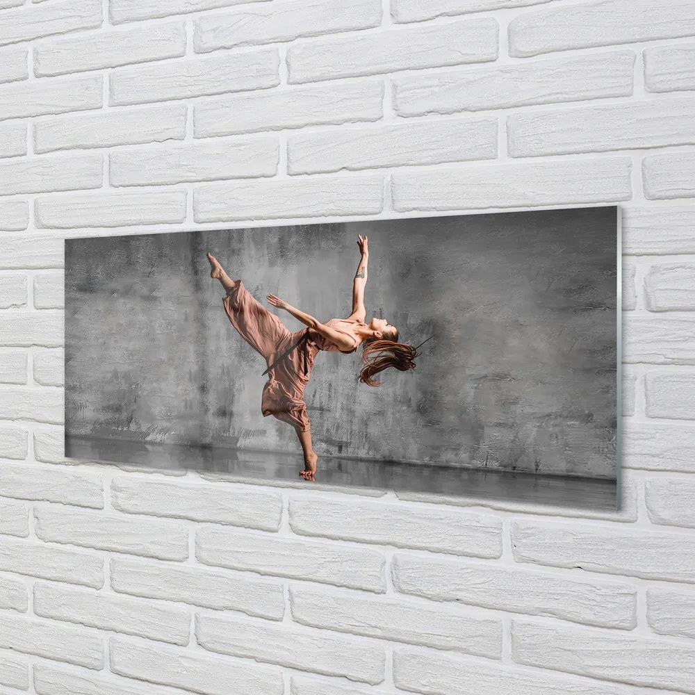 Üvegképek Női hosszú haj tánc 120x60cm