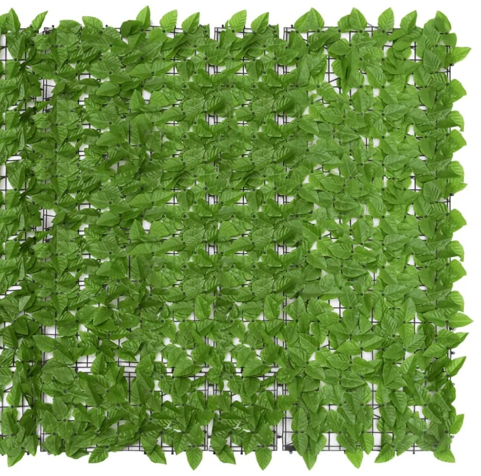 zöld leveles belátás elleni erkélyparaván 300 x 150 cm