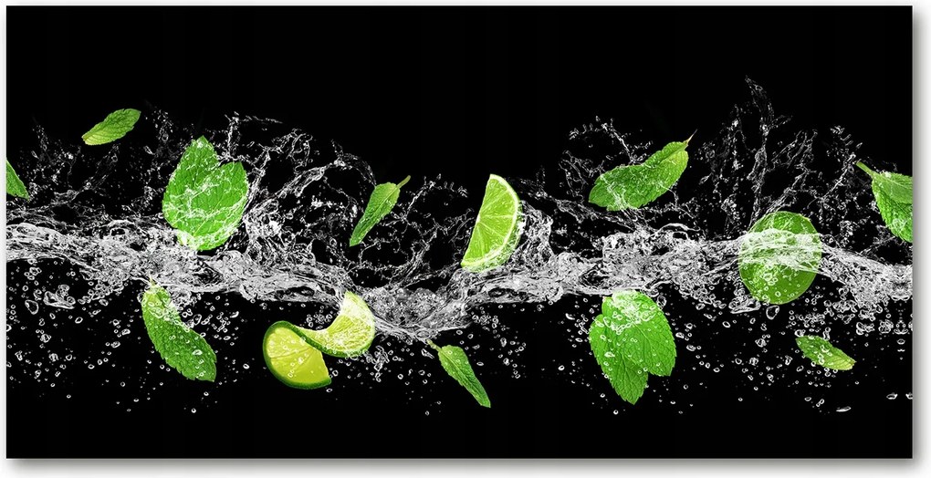 Fotótapéta üvegfalra Lime mentával 140x70