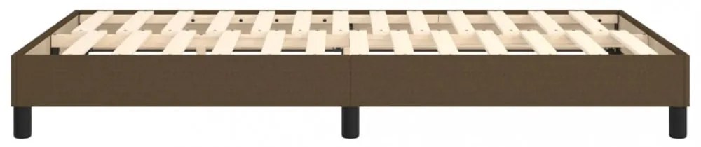 sötétbarna szövet rugós ágykeret 120x200 cm