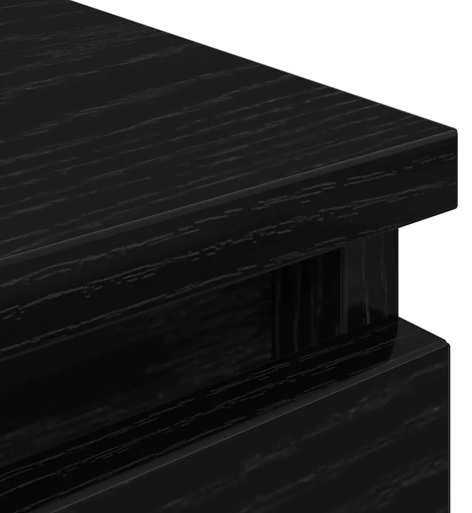fekete szerelt fa TV-szekrény 100x35x54 cm