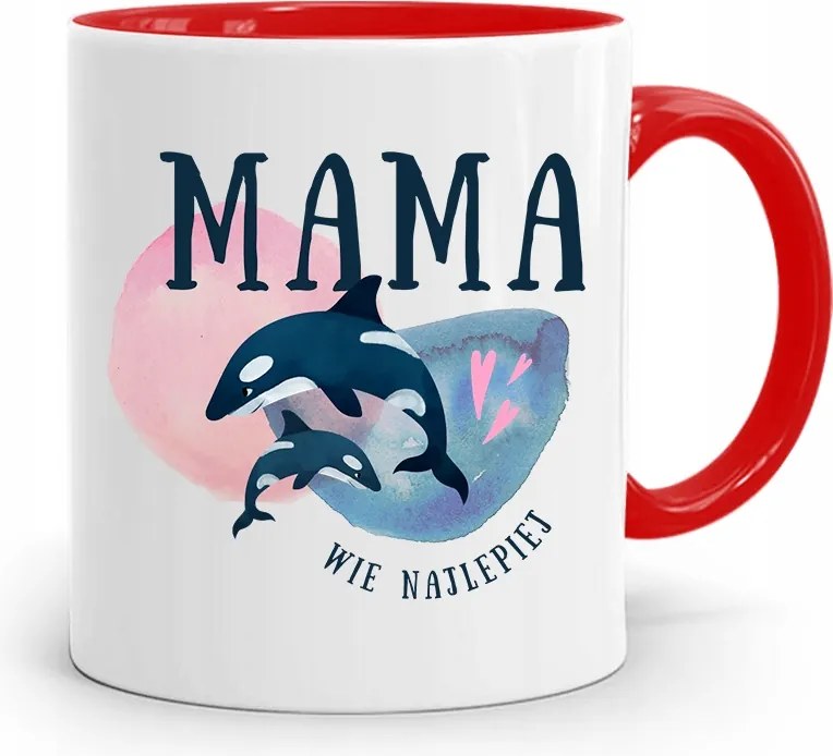 Piros Bögre Ajándék Anyukáknak Anyukák Tudják A Legjobban A fényképes nyomattal