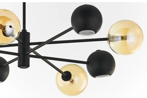 Jupiter 1994 - Csillár rúdon MOKA 4xGU10/10W/230V + 4xG9/10W/230V fekete/bézs