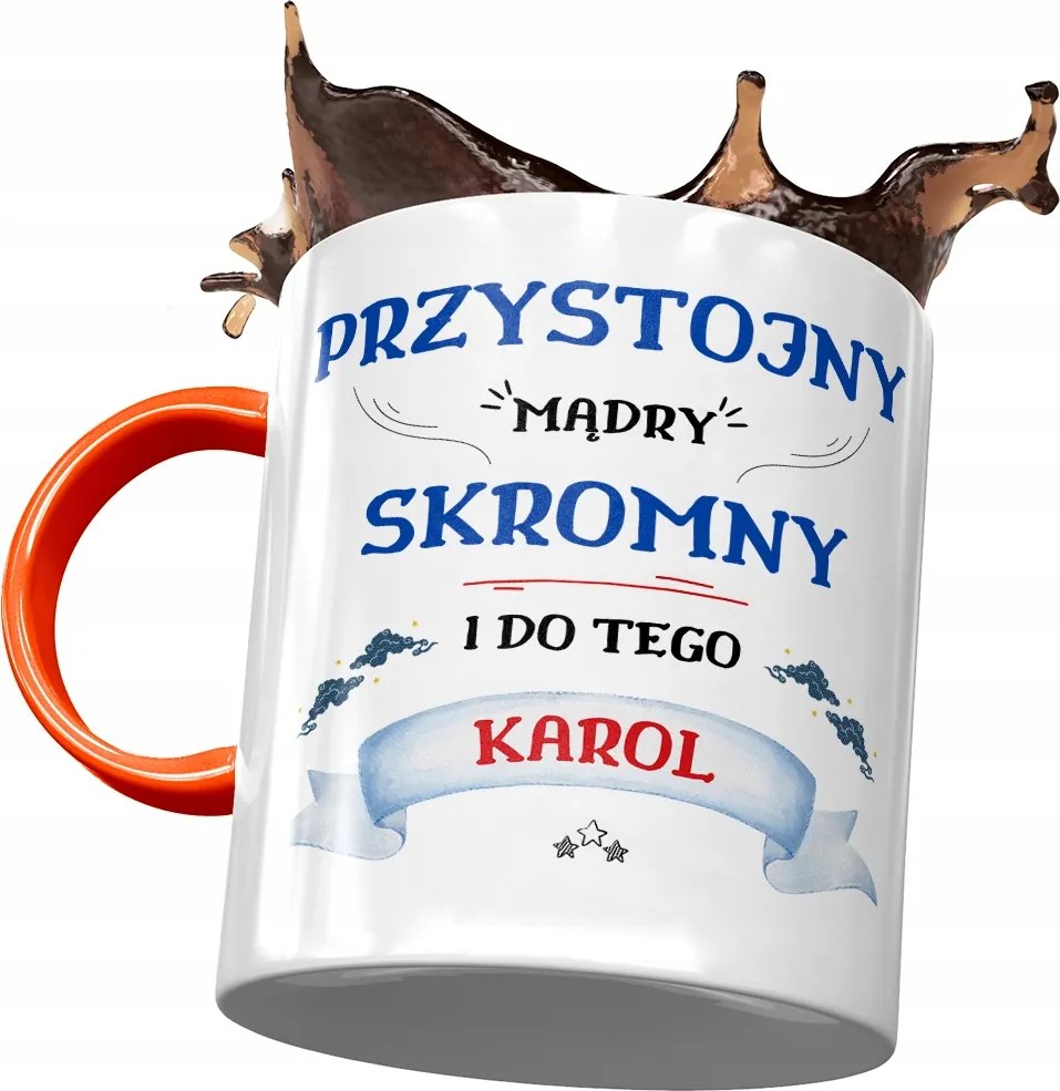 Narancssárga Bögre Károly Férj Kolléga Ajándék Nyomtatott Fotóval