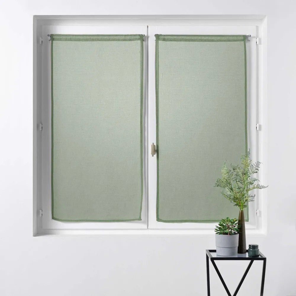 Khaki átlátszó függöny szett 2 db-os 60x90 cm Sandra – douceur d'intérieur