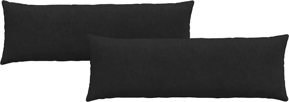 vidaXL Kanapé párnák 2 pcs Fekete 120 x 40 cm szövet
