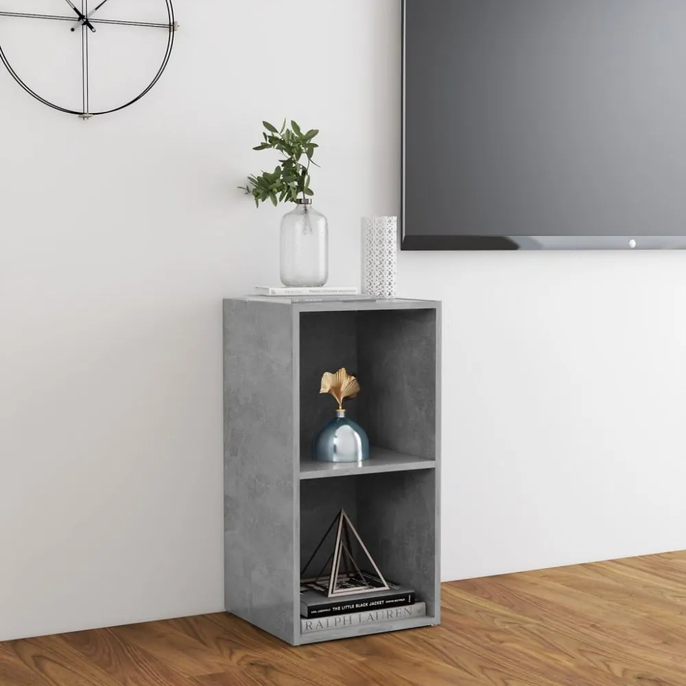 betonszürke szerelt fa TV-szekrény 72 x 35 x 36,5 cm