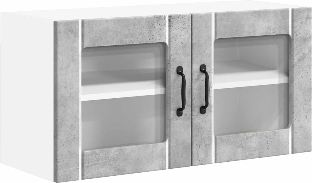 vidaXL Konyhaszekrény Beton Szürke 80 x 31 x 40 cm Faanyag