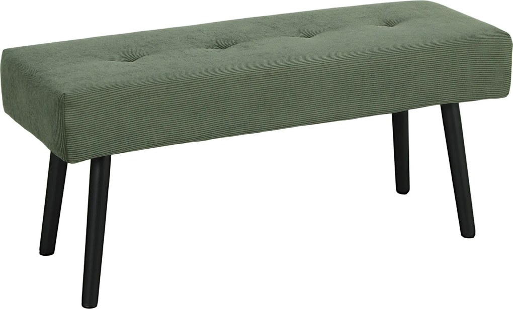 HOMCOM Corduroy kárpitozott pad, díszített ágyvég pad fém lábakkal, cipőpad bejárati bútor 220 kg-ig hálószobában, nappaliban, folyosón 100 x 36 x 45