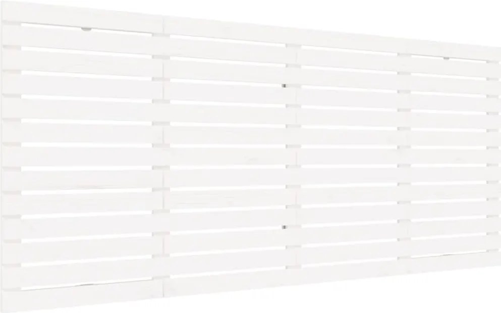 vidaXL fehér tömör fenyőfa fali fejtámla 206 x 3 x 91,5 cm