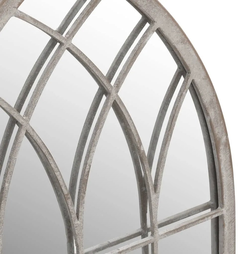 homokszínű vas kerti tükör kültéri használatra 100 x 45 cm