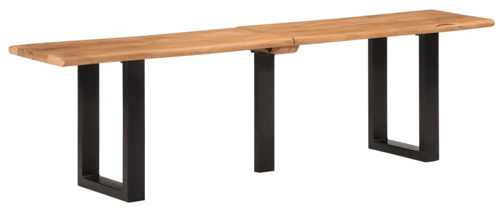 tömör akácfa és acél pad 160 cm