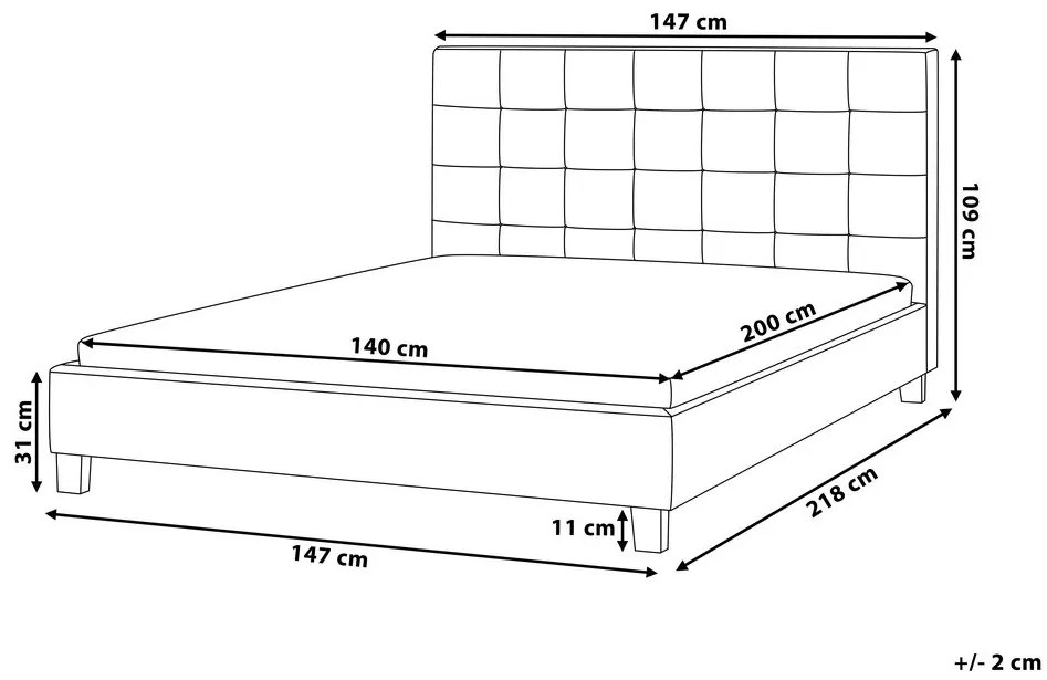 Franciaágy 140 cm ROLLA (ágyráccsal) (világosszürke). 1007494