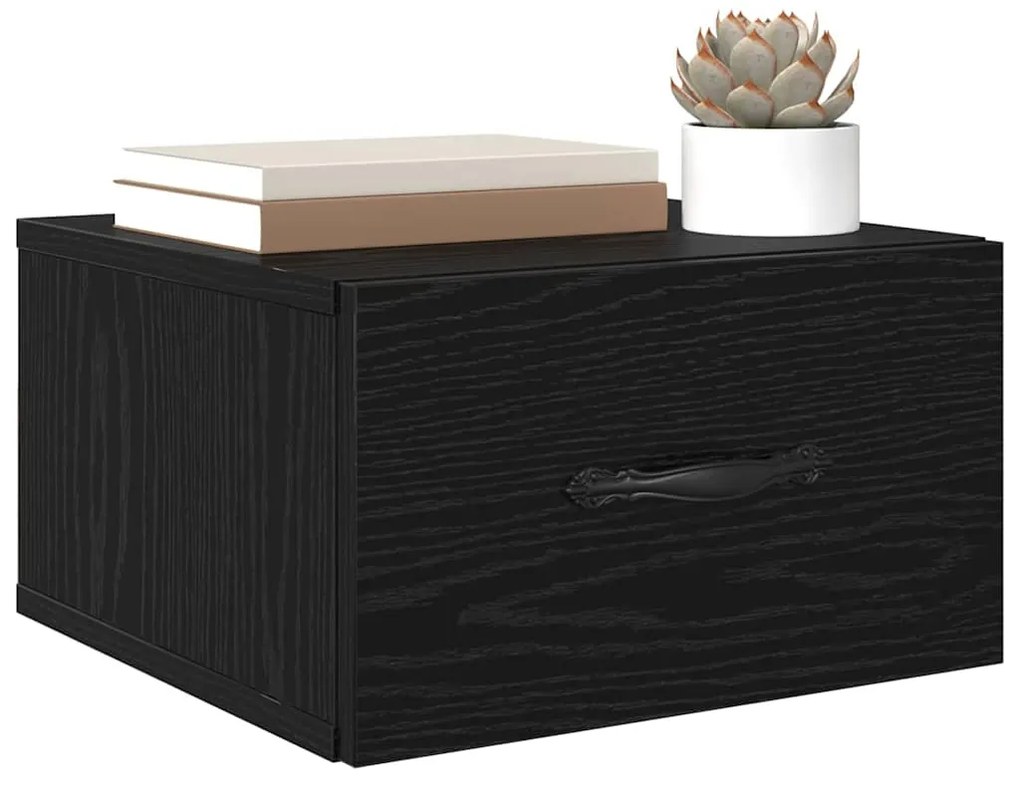 Éjjeliszekrény 2 pcs Musta tammi 35 x 35 x 20 cm Faanyag
