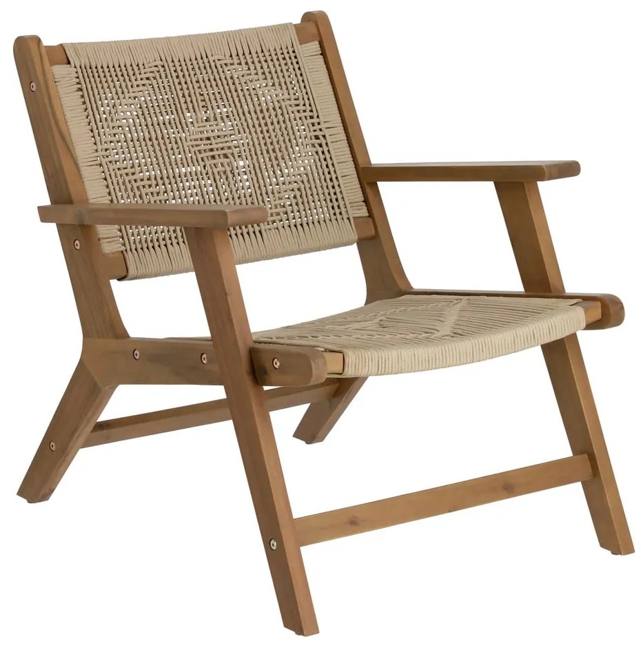 Natúr színű tömörfa kerti fotel Geralda – Kave Home