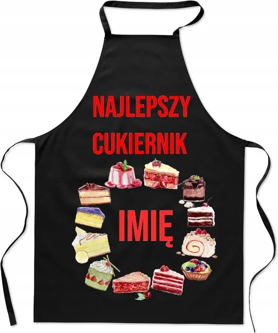 Konyhai kötény A legjobb cukrász Az Ön neve