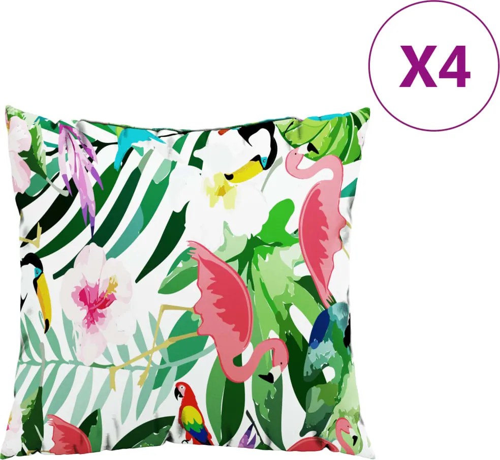 vidaXL 4 db többszínű szövet díszpárna 50 x 50 cm