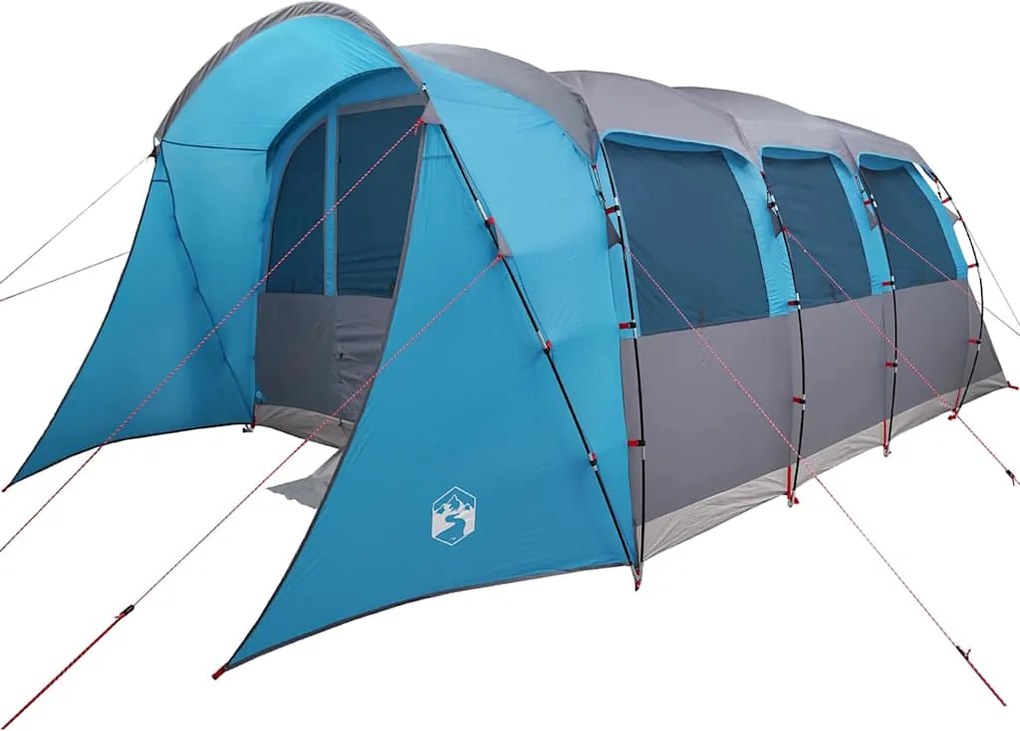 vidaXL Családi Sátor tetővel Kék és Szürke 576 x 325 x 213 cm