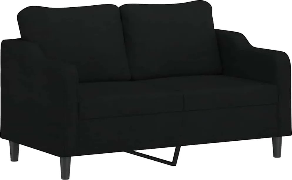 vidaXL kétszemélyes fekete szövetkanapé 140 cm