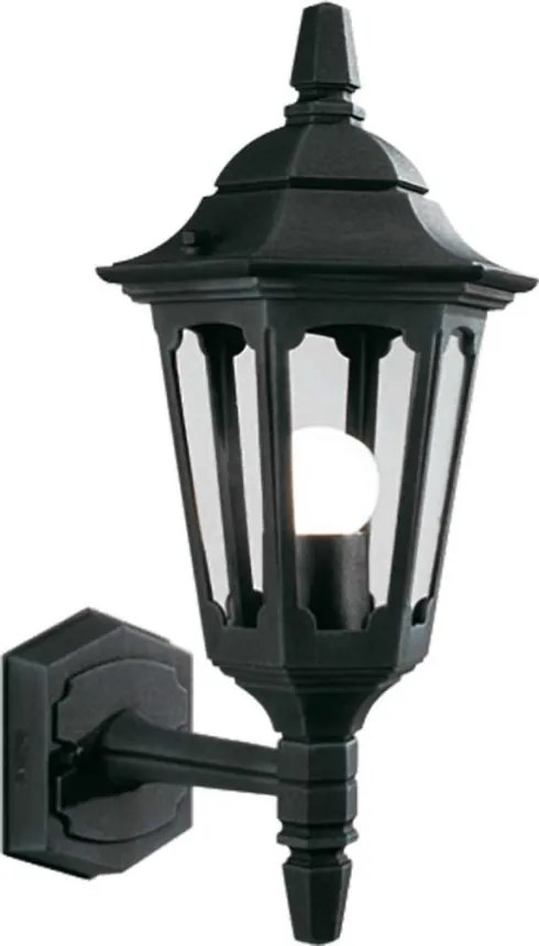 ELSTEAD PRM1-BLACK PARISH Klasszikus Kültéri Fali Lámpa Fekete, Átlátszó E27 IP44