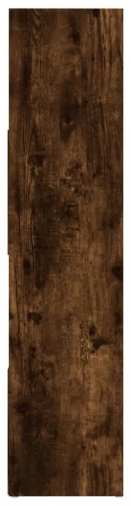 füstös tölgy színű térelválasztó könyvszekrény 105x24x102 cm