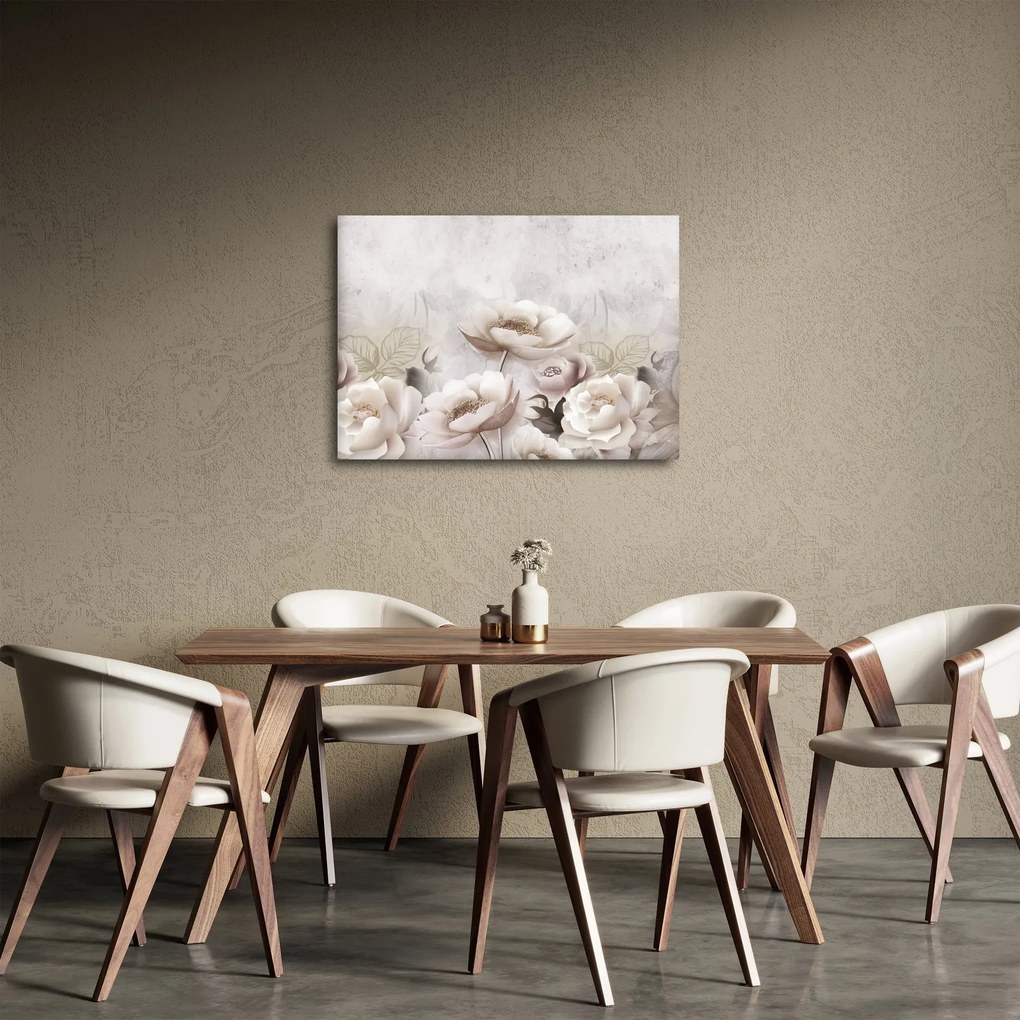 Kép - Rózsaszín bokrok (70x50 cm)