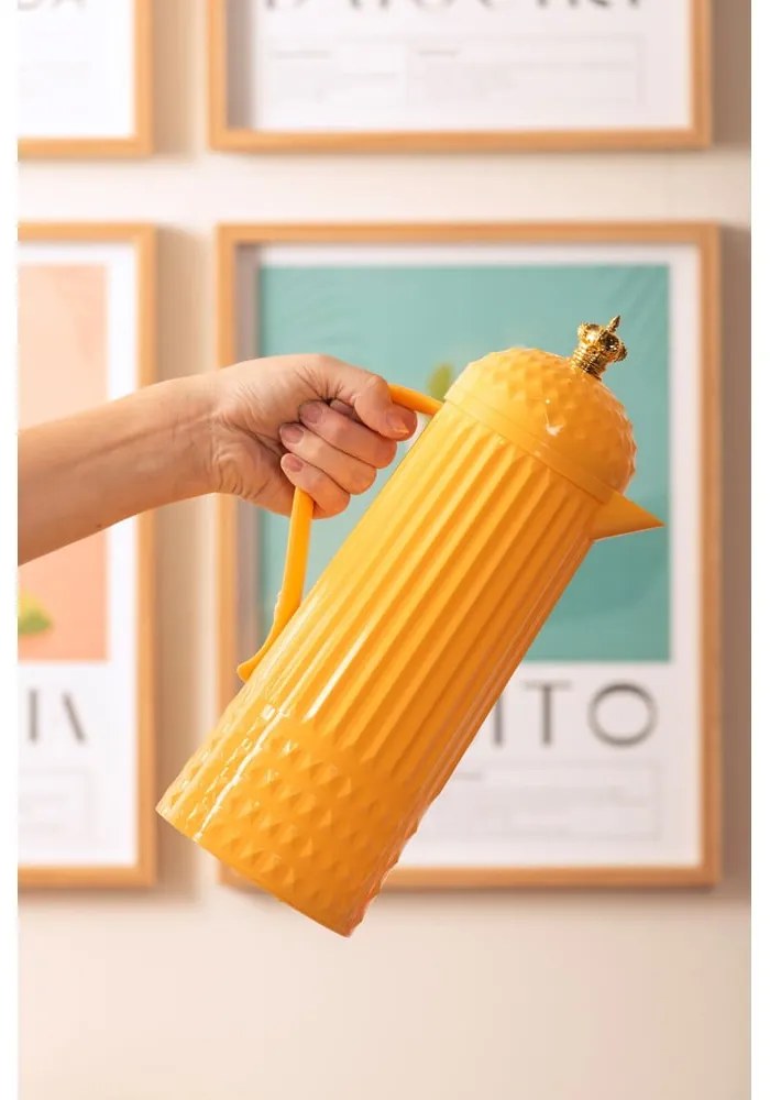 Sárga termosz 920 ml Crown – PT LIVING