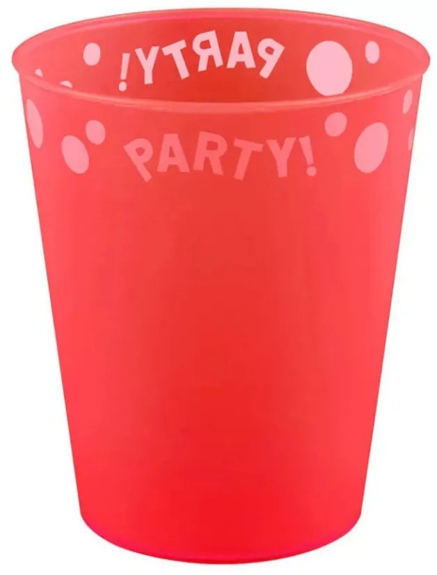 Red, Piros micro prémium műanyag pohár 250 ml