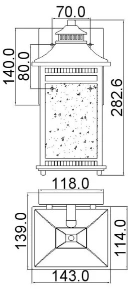 Quoizel QZ-LIVINGSTON2-S - Kültéri lámpa LIVINGSTON 1xE27/60W/230V IP44