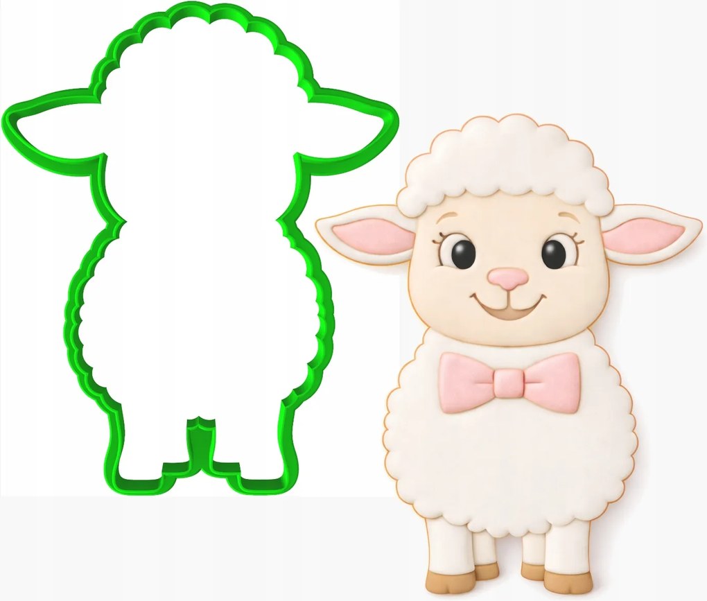 Húsvéti Mézeskalács Forma Húsvéti Bárány 12cm