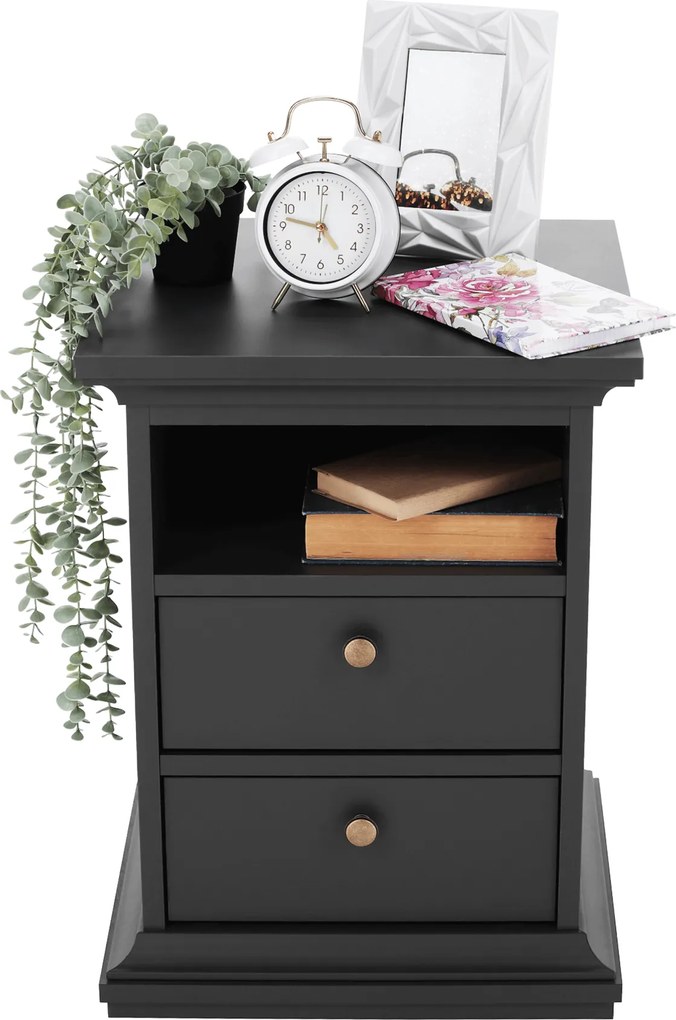 Éjeliszekrény, szürke, PARIS 70302