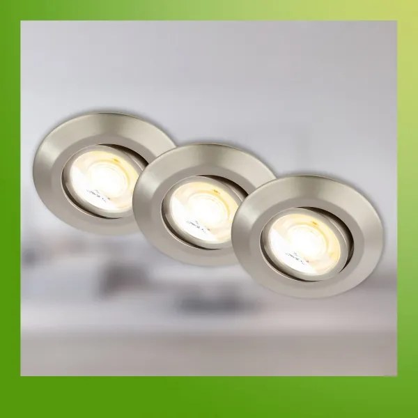 Briloner 7587032-SZETT 3xLED Fürdőszobai süllyesztett lámpa KLIRA 1xLED/4,9W/230V IP23 króm