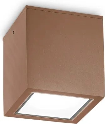 Ideal Lux - Kültéri spotlámpa TECHO 1xGU10/20W/230V 9x9 cm IP54 barna