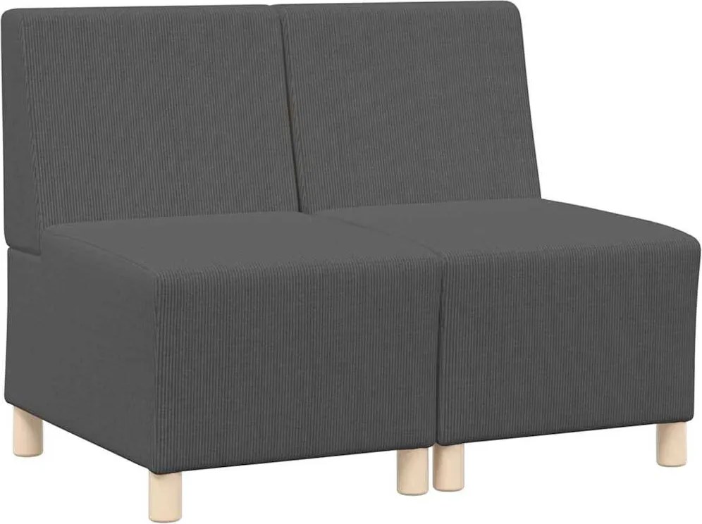 vidaXL Karfa Nélküli Modularis Kanapé Egység 2 pcs Sötétszürke