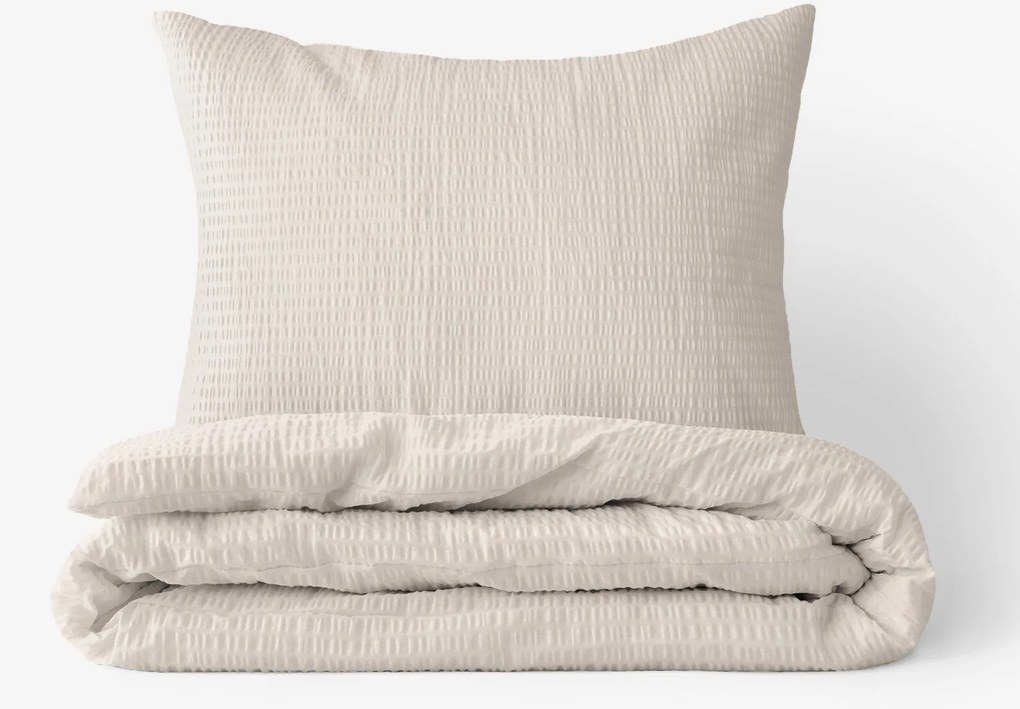 Goldea krepp ágyneműhuzat - latte 140 x 200 és 70 x 90 cm