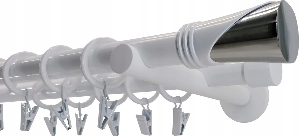 Dupla függönykarnis Fém 19+19mm Fehér 320cm Vega
