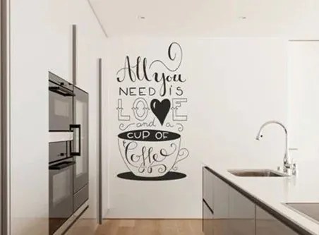 Konyhai falmatrica ALL YOU NEED IS LOVE AND A CUP OF COFFEE 100 x 200 cm