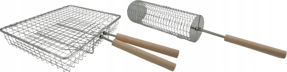 Rozsdamentes Acélból Készült Téglalap Alakú És Kerek Grillrács