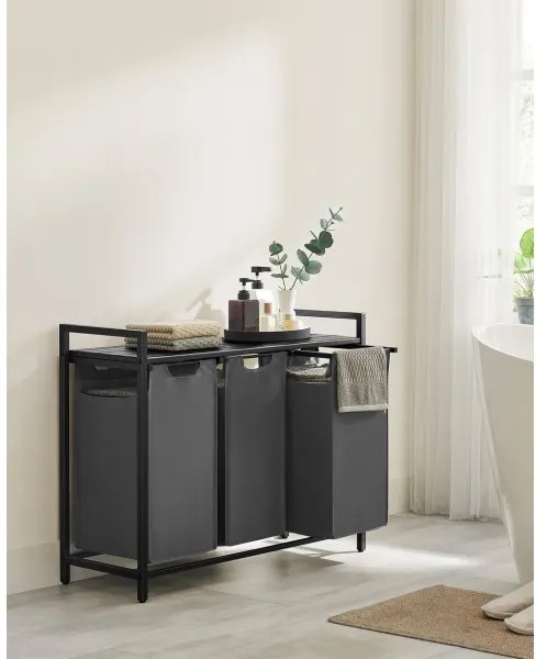 REX szennyeskosár fekete/szürke