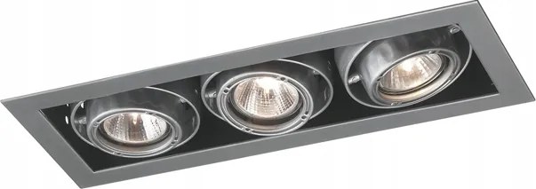 Süllyesztett lámpatest téglalap alakú szürke 18W/840 3xGU10 Led STAR3 Relco Konyhai