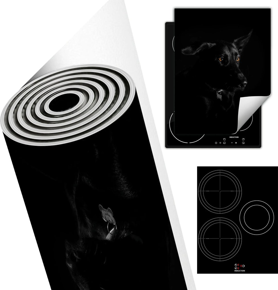 Tűzhelyvédő Szőnyeg Asztali Dekoráció 40x52 fekete kutya