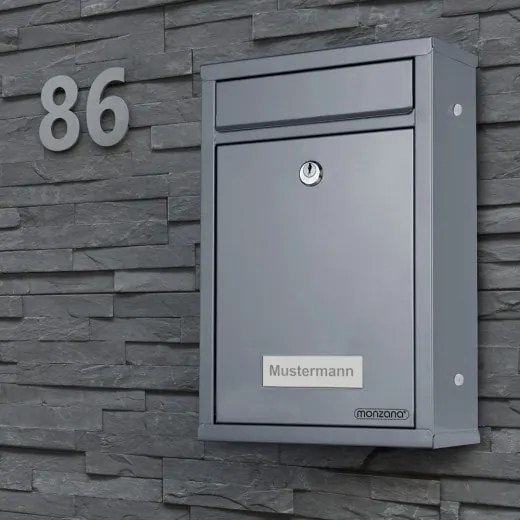 monzana® Postaláda 32x22x9 cm - ezüst