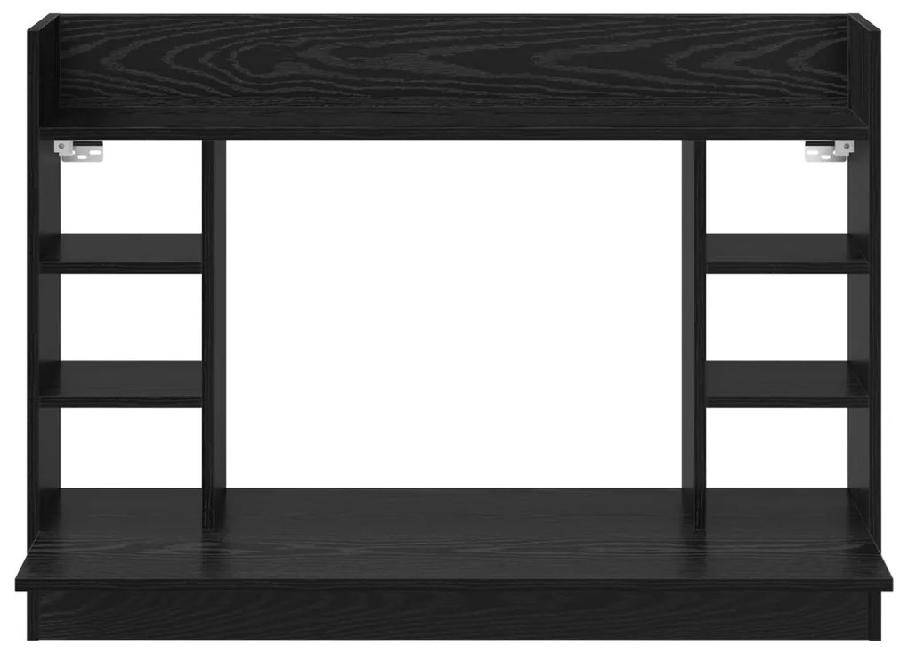 vidaXL falra szerelhető íróasztal fekete tölgy 105x48x75 cm szerelt fa