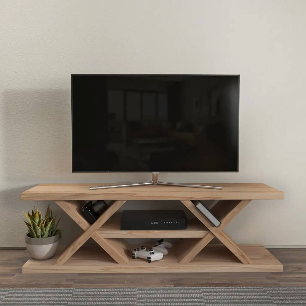 Massi TV-állvány, tölgy, 136 cm