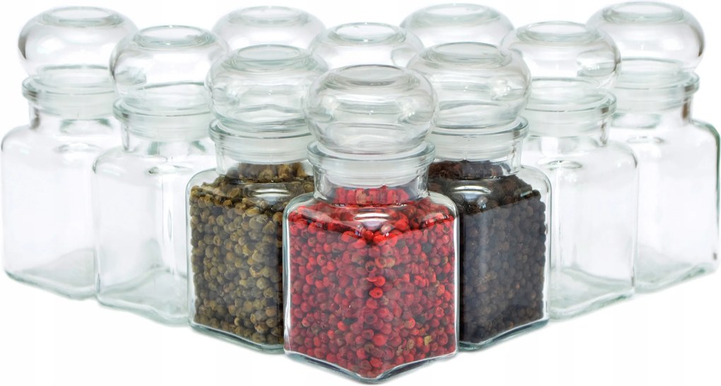 Fűszertartó tégely üveg dugóval 150 ml 10 db