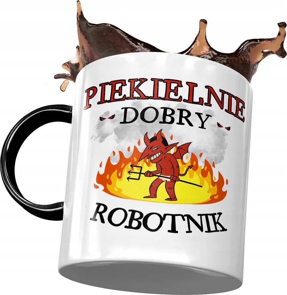 Fekete Bögre Munkásnak Pokolian Jó Nyomtatott Fotóval