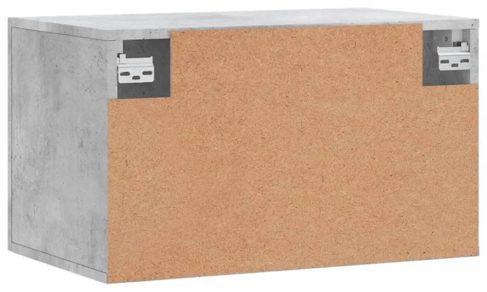 betonszürke szerelt fa faliszekrény 60 x 36,5 x 35 cm